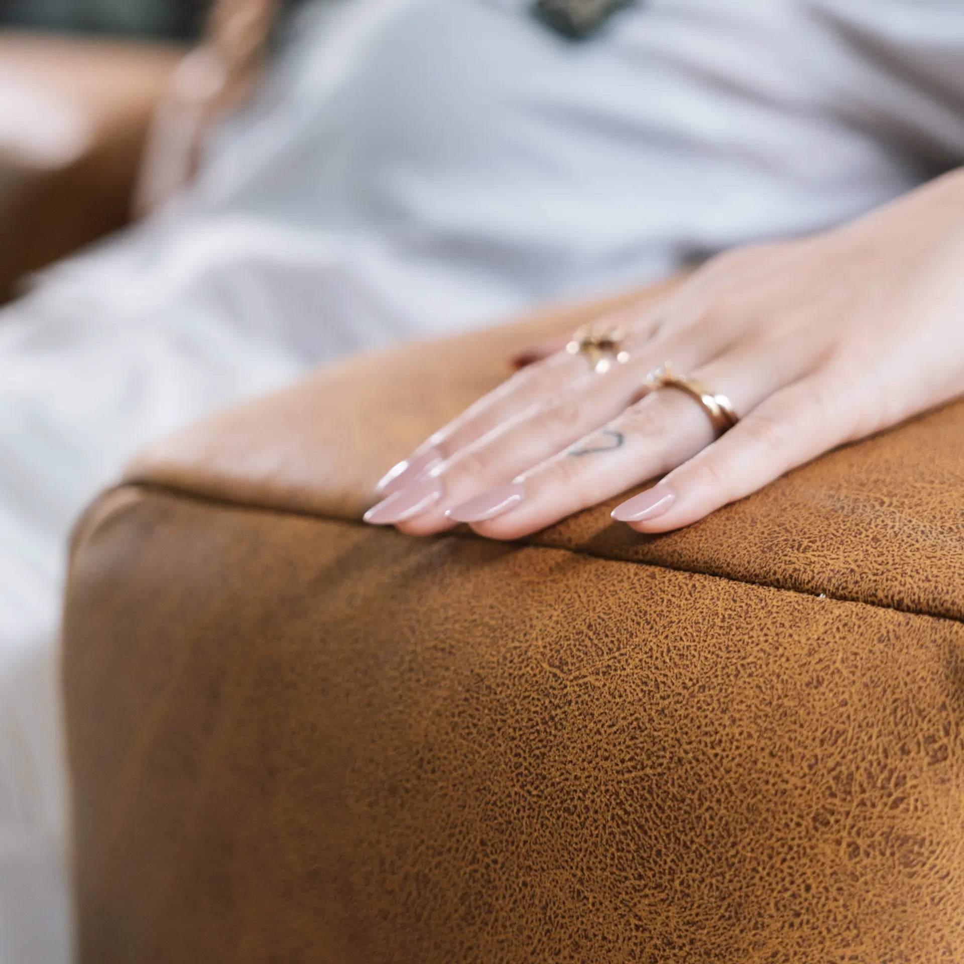 Sofá na Caixa modular 3 lugares Bouclé Terracota - Sem Braço com Chaise