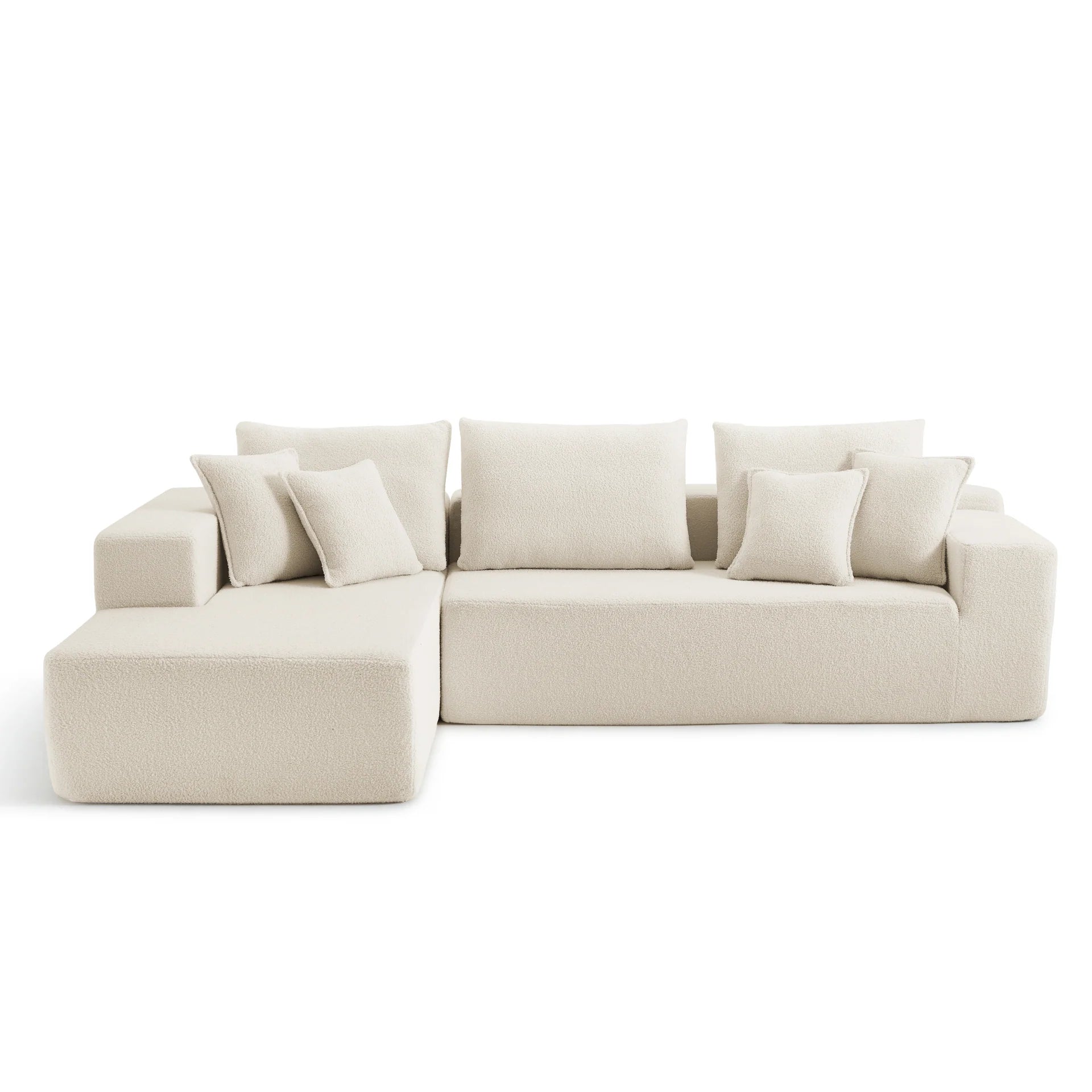 Sofá na Caixa Aran em Boucle - Linho