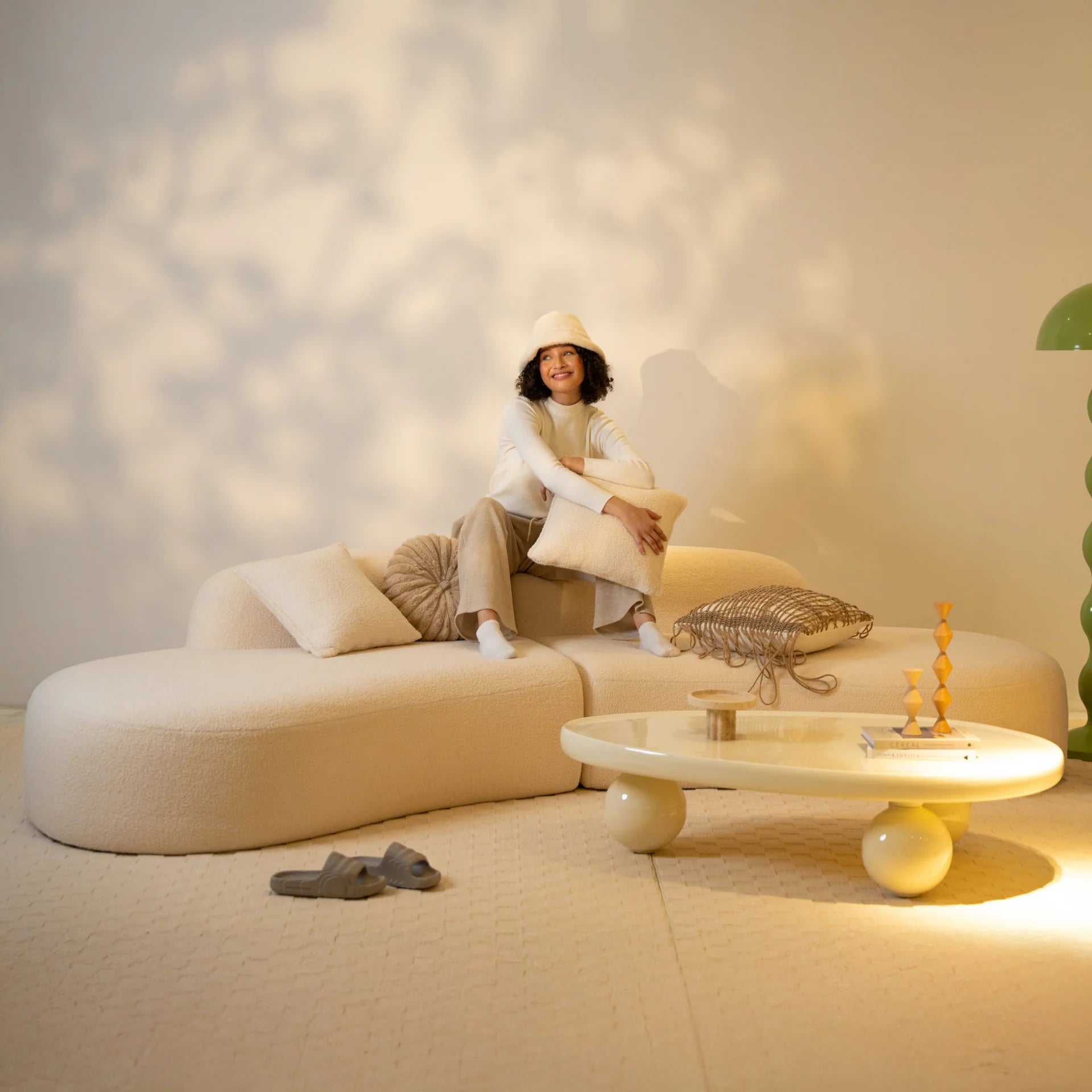 Sofá na Caixa Avalon em Boucle - Linho