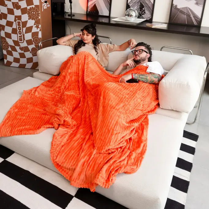 Sofá na Caixa Bloom Sofa Cama Corduroy - Linho