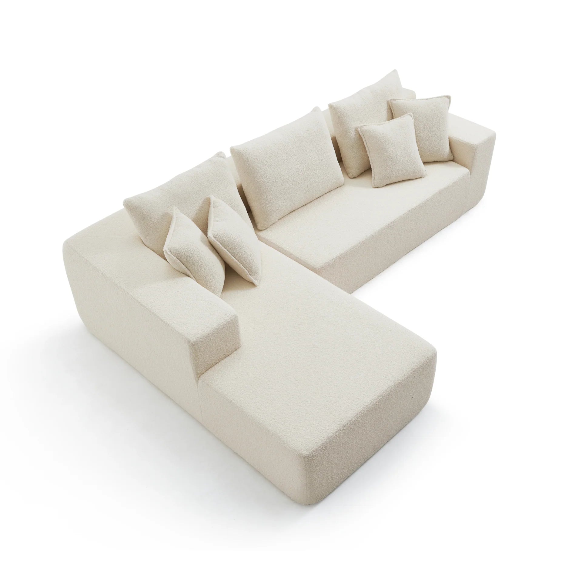 Sofá na Caixa Aran em Boucle - Linho